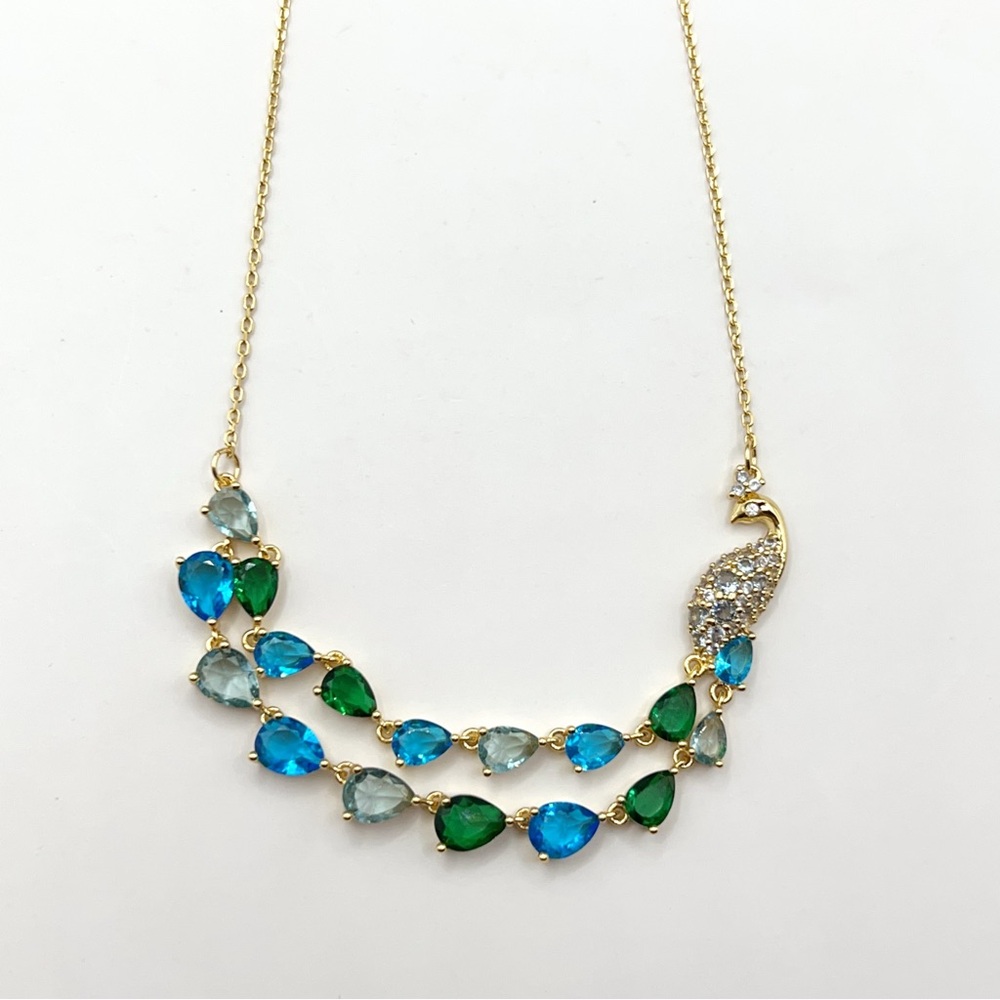 KS858-Kate Spade peacock necklace